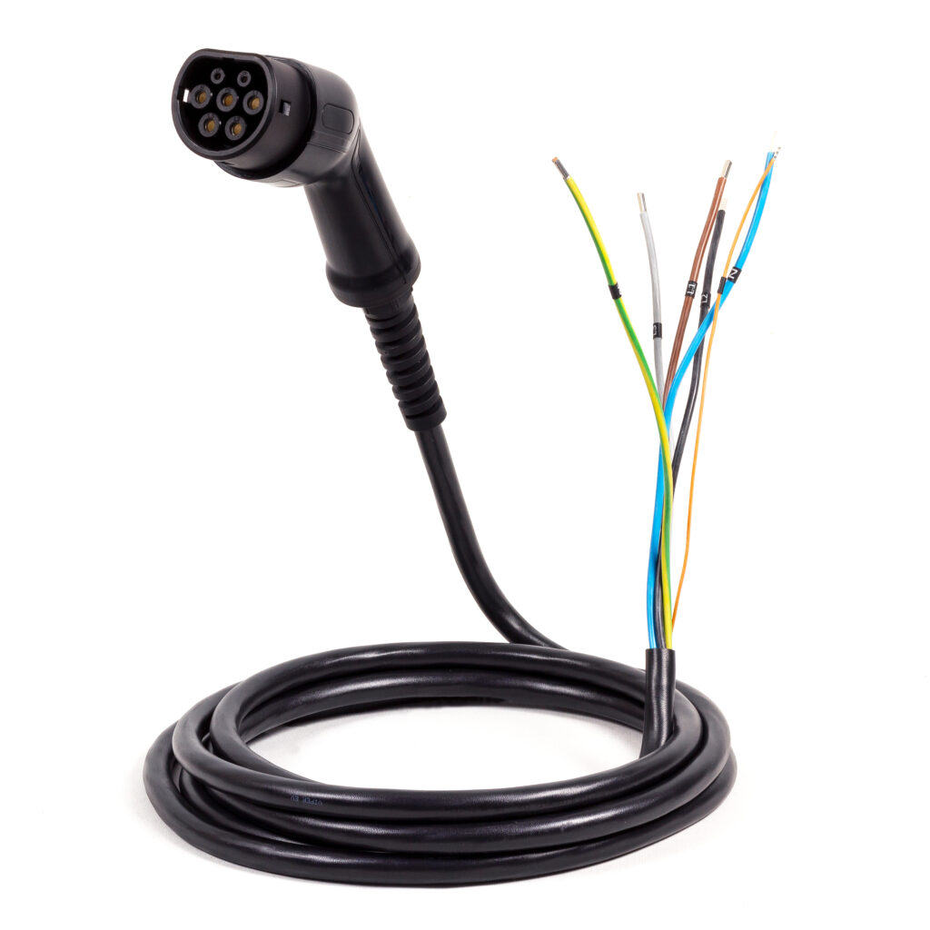 3Phase – Type 2 EV Charging Cable – Tethered